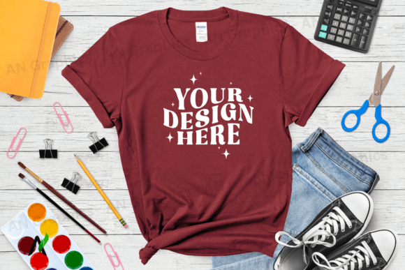 Back to School Gildan 5000 Mockup - 093: A Professional Tool for T-Shirt Designers